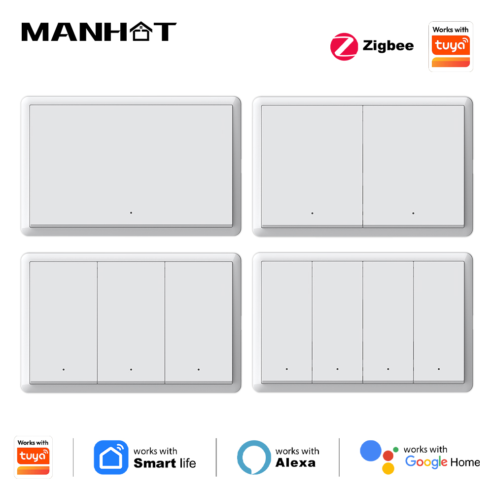 Tuya Smart Switch - 맨핫 스마트 지그비 스위치, 중성선 필요