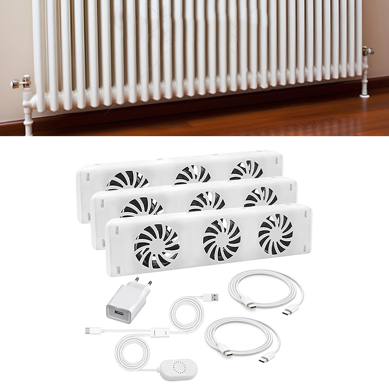 Smart Home Ventilation - 난로 난방용 3팬 스마트 라디에이터 팬