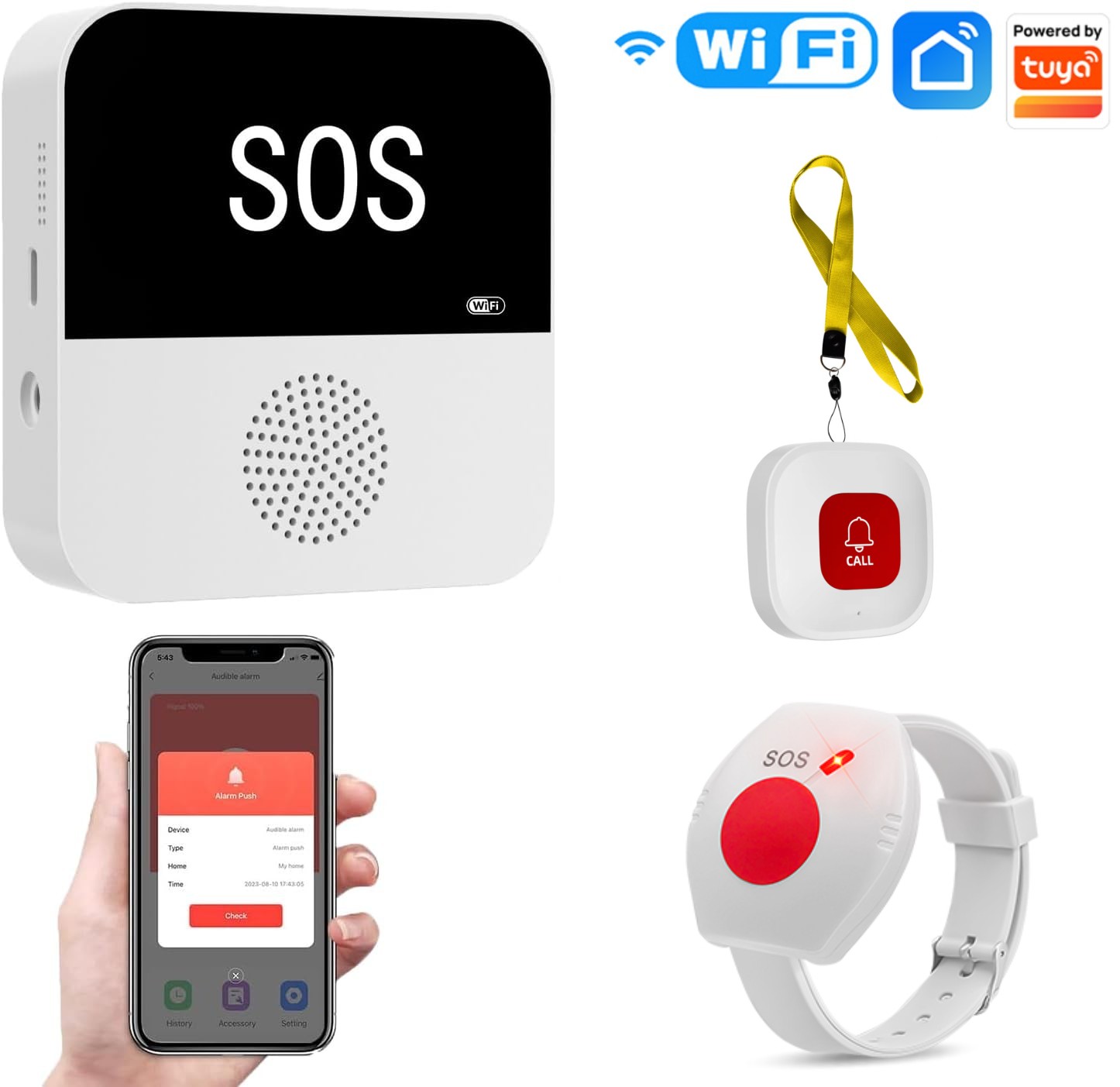 Wifi Smart Plug - 무선 WiFi 노인 간병인 호출기 SOS