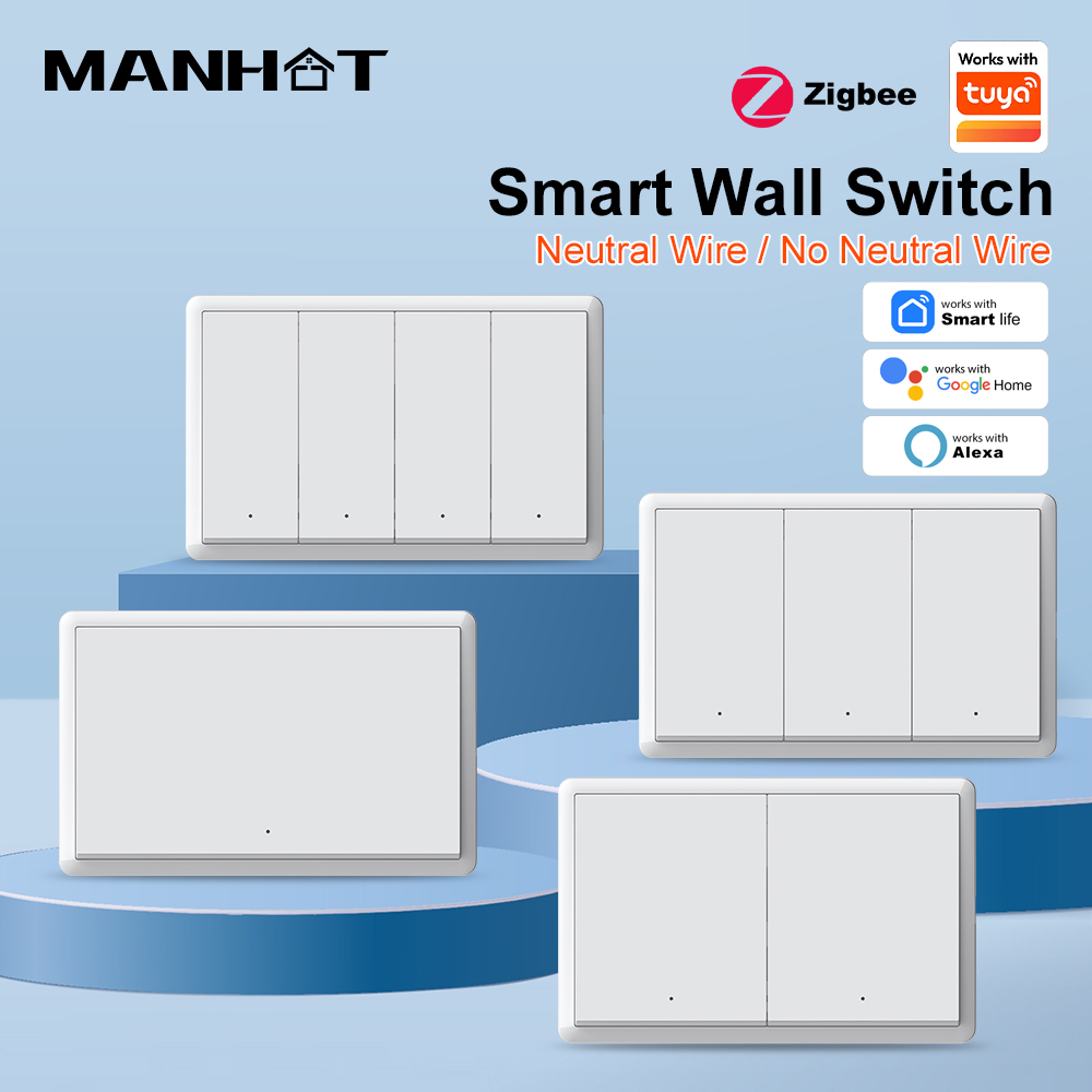 Tuya Smart Switch - MANHOT ZigBee3.0 스마트 스위치 중성선 없음