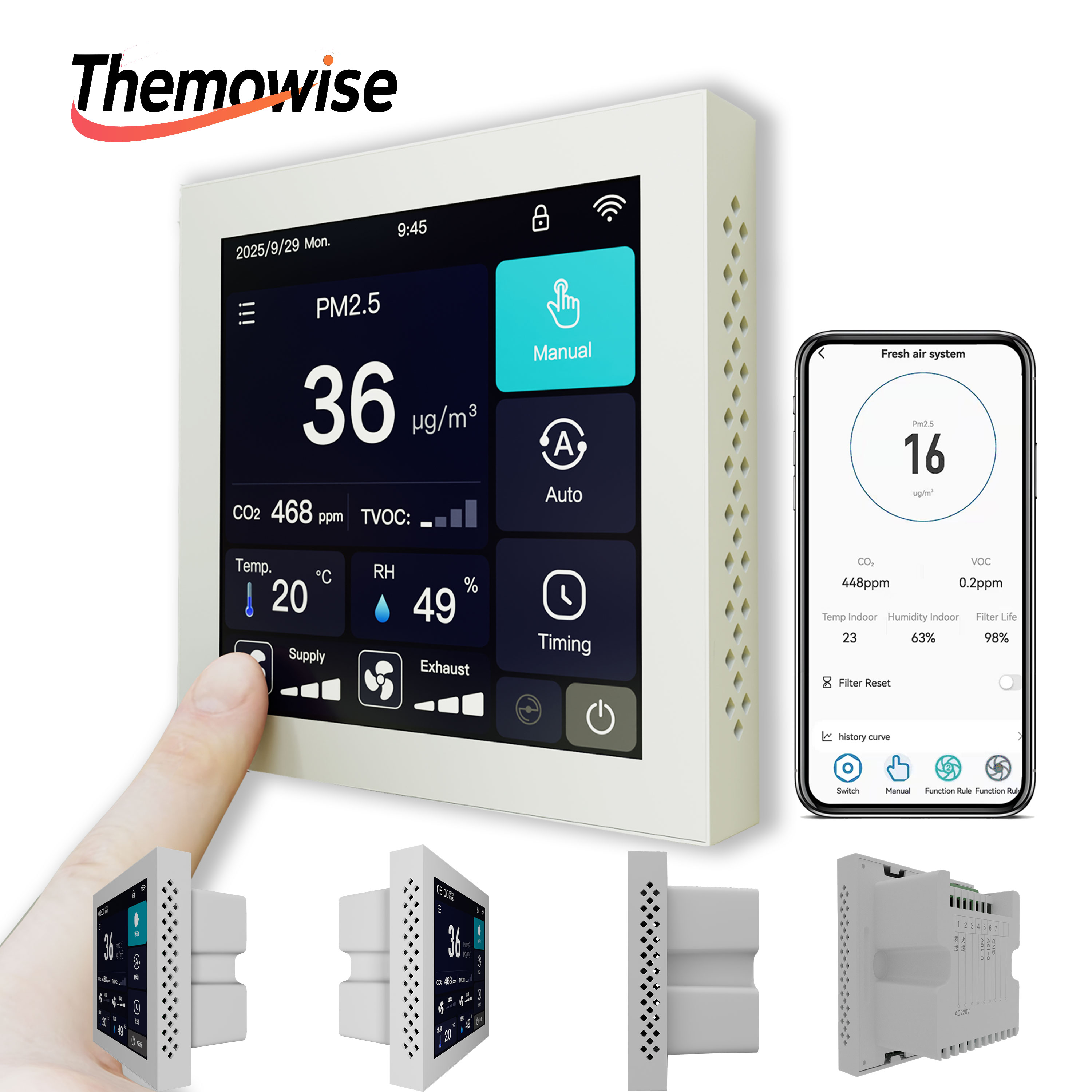 WIFI 홈 스마트 공기질 관리기 (AC/EC 환기 시 - Smart Home Ventilation 리뷰 및 가격