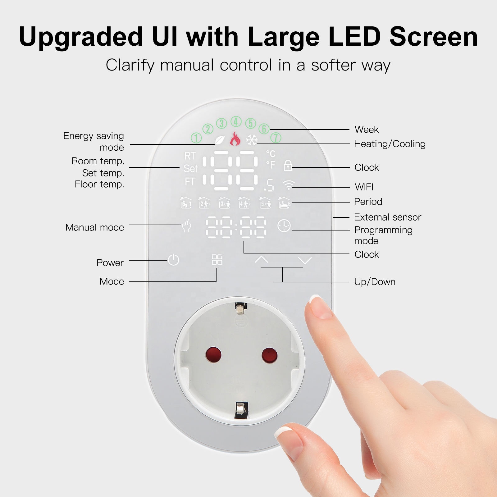 스마트 WiFi 프로그래밍 가능 LED 온도 조절기 플 - Wifi Smart Plug 리뷰 및 가격