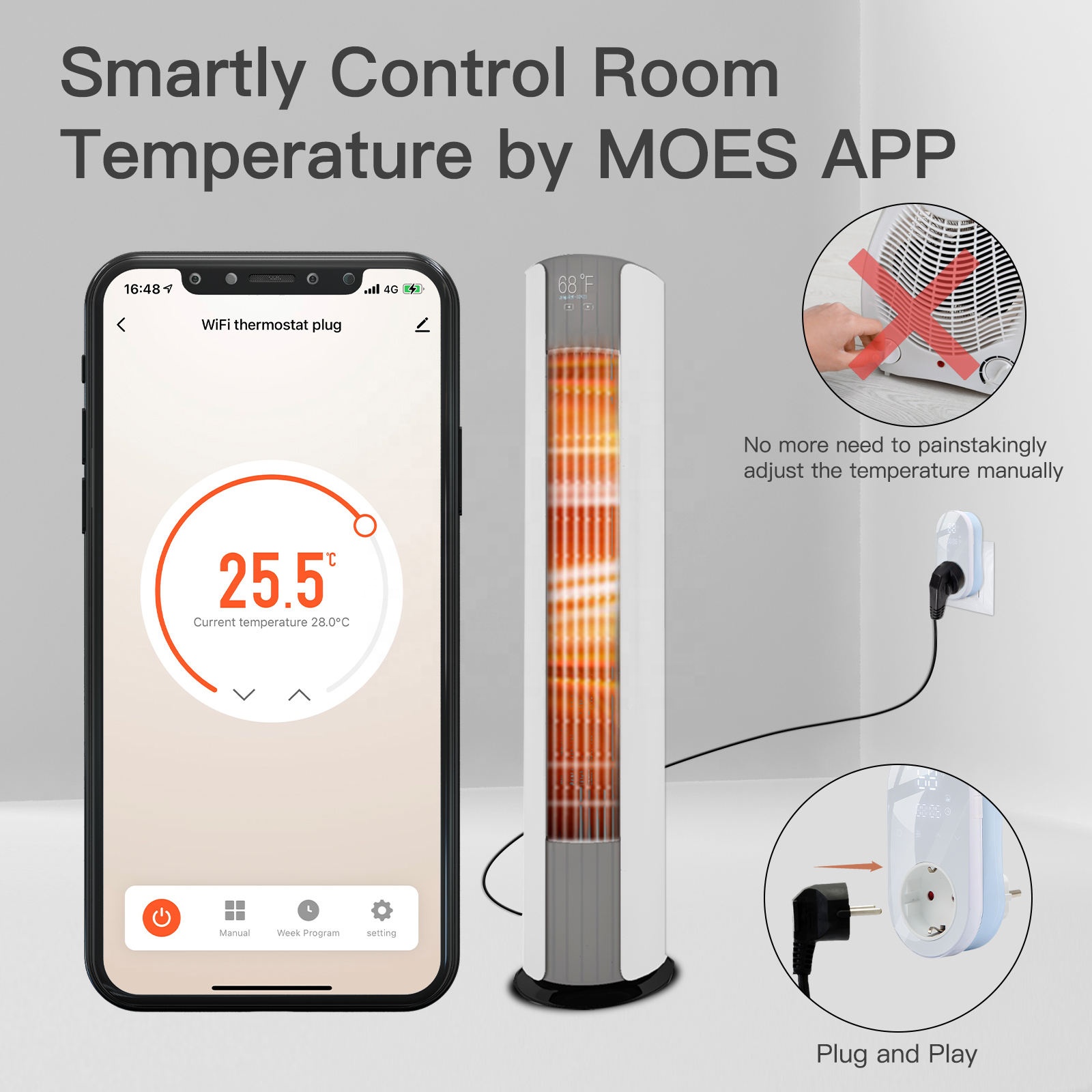 스마트 WiFi 프로그래밍 가능 LED 온도 조절기 플 - Wifi Smart Plug 리뷰 및 가격