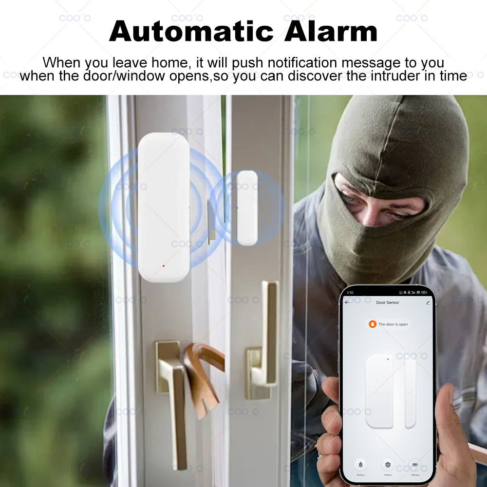 Zigbee 3.0 도어 윈도우 센서 스마트 보안 알람 - Smart Home Hub 리뷰 및 가격