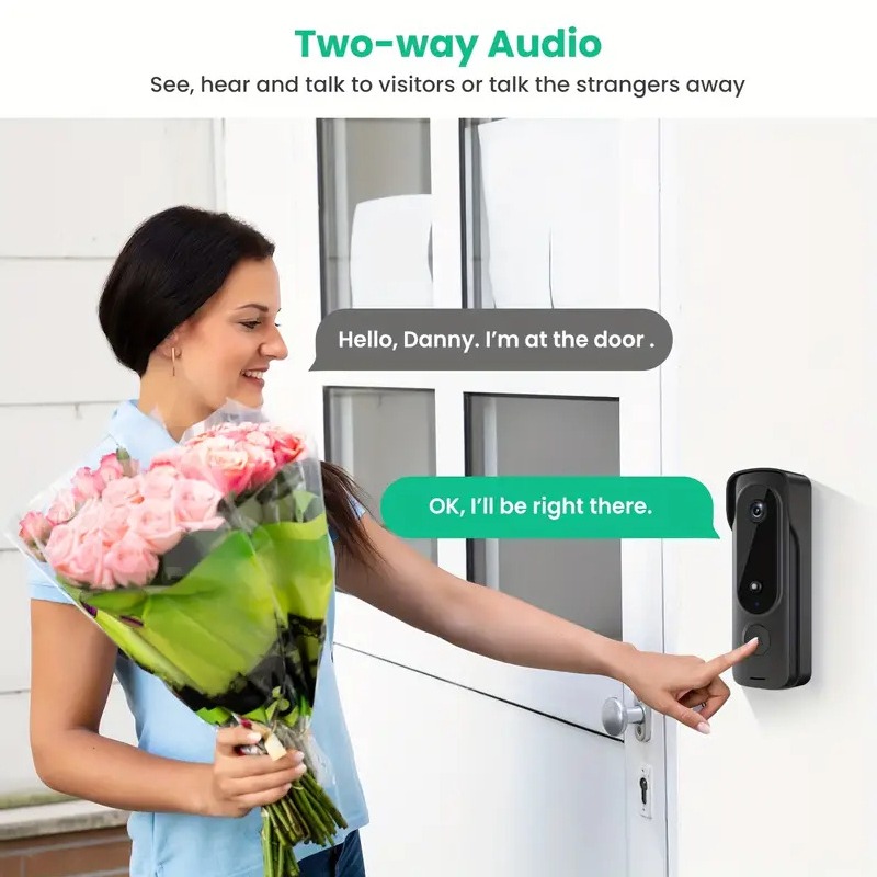 야외 무선 초인종 태양광 커버 1080P 비디오 인터콤 - Smart Home Hub Apple 리뷰 및 가격