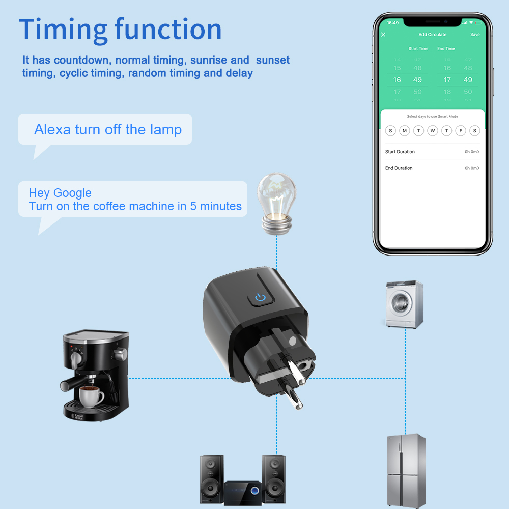 투야 스마트 소켓 WiFi 원격 제어 EU 플러그 에너 - Wifi Smart Plug 리뷰 및 가격