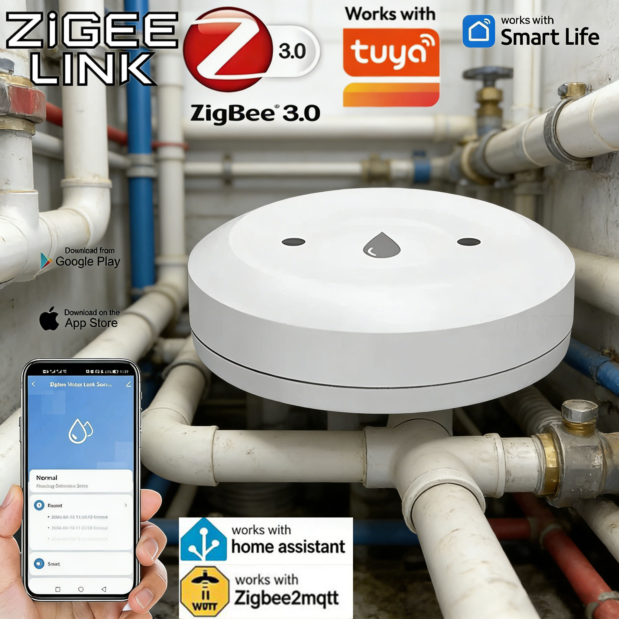 Tuya Zigbee 스마트 누수 센서 홍수 누출 센서 - Smart Home Water Level Sensor 리뷰 및 가격