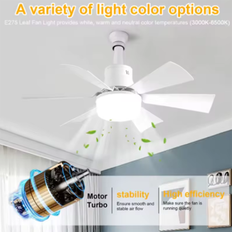 40W E27 LED 천장 팬 조명 디밍 가능 색온도  - Smart Home Ventilation 리뷰 및 가격