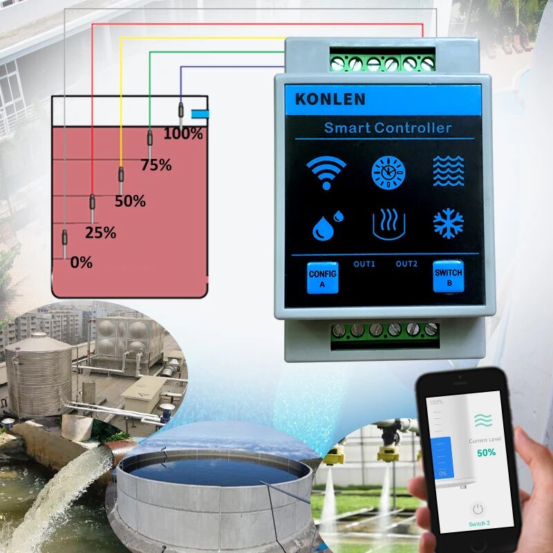 KONLEN 투야 수위 센서 와이파이 컨트롤러, 스마트 - Smart Home Water Level Sensor 리뷰 및 가격