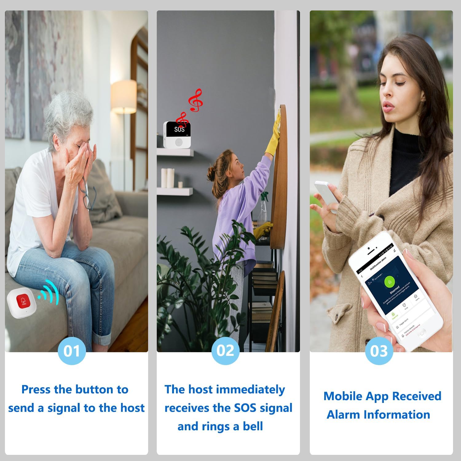 무선 WiFi 노인 간병인 호출기 SOS 호출 버튼 노 - Wifi Smart Plug 리뷰 및 가격