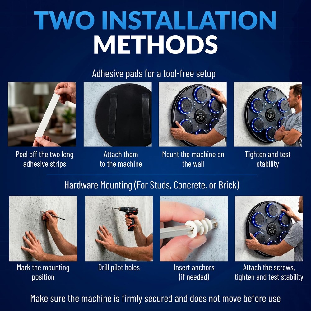 스마트 뮤직 복싱 머신 (글러브, 블루투스, LED 조 - Smart Home Gym 리뷰 및 가격