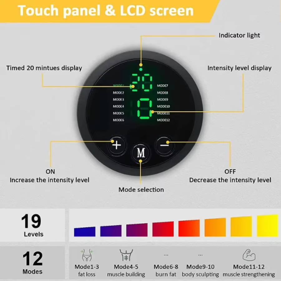 EMS 복부 근육 트레이너 벨트 12가지 모드 19단계 - Smart Home Gym 리뷰 및 가격