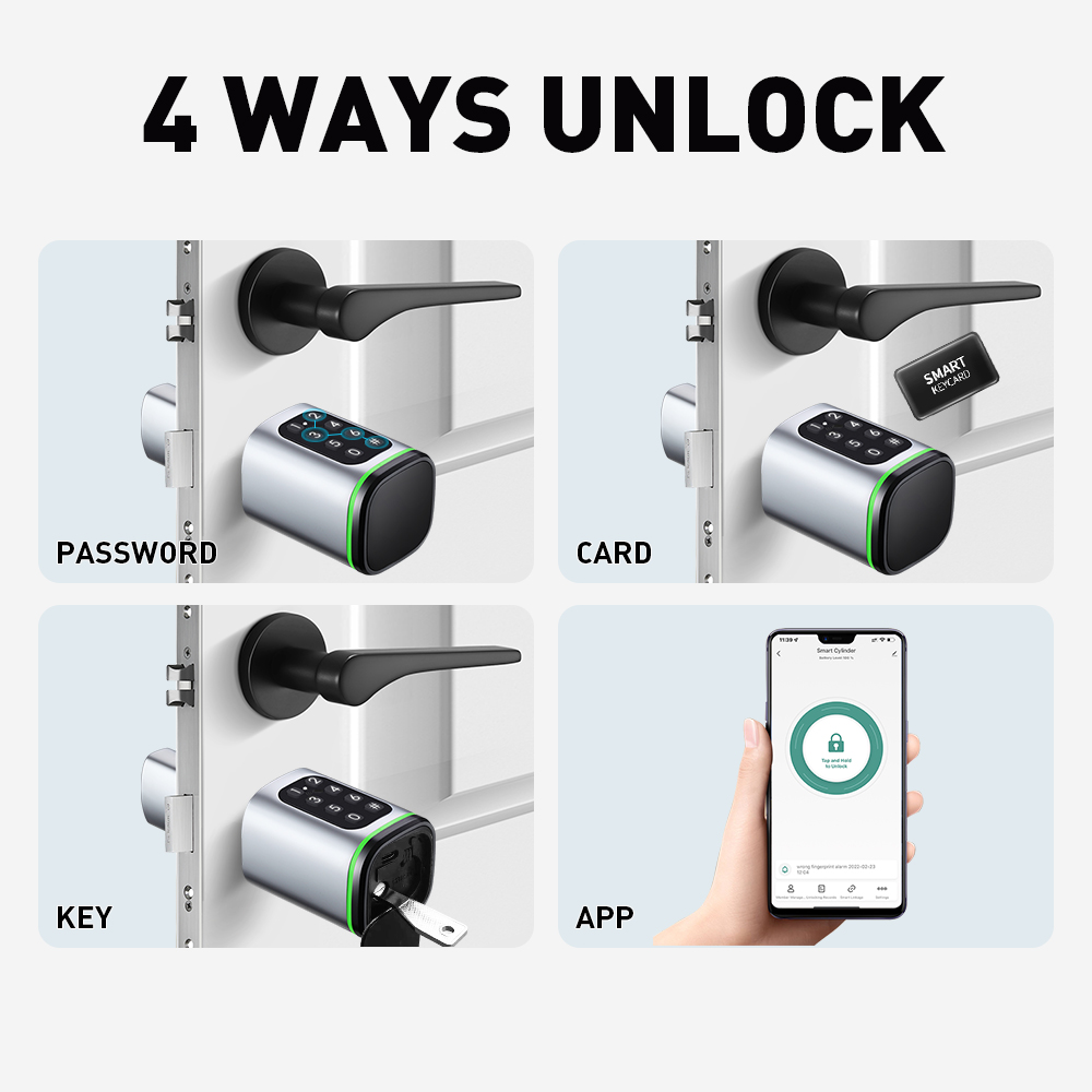 스마트 실린더 잠금 장치 Tuya 60-90mm 전기  - Smart Home Website 리뷰 및 가격