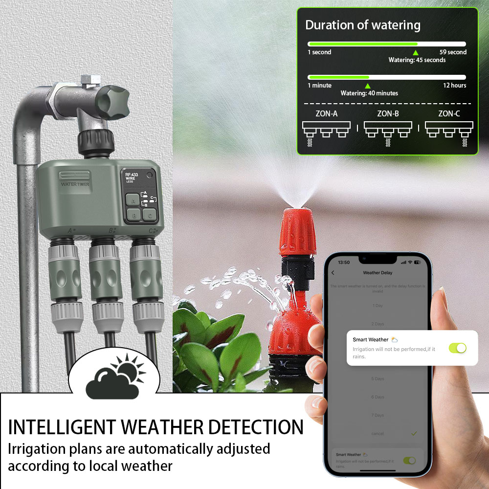 Tuya Wifi+RF433 3구 워터 타이머 정원용  - Wifi Smart Plug 리뷰 및 가격